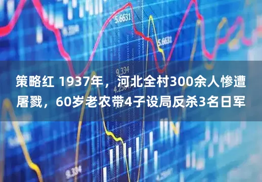策略红 1937年，河北全村300余人惨遭屠戮，60岁老农带4子设局反杀3名日军